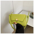 Solid Color PU Leather Women’s Small Square Crossbody Shoulder Bag