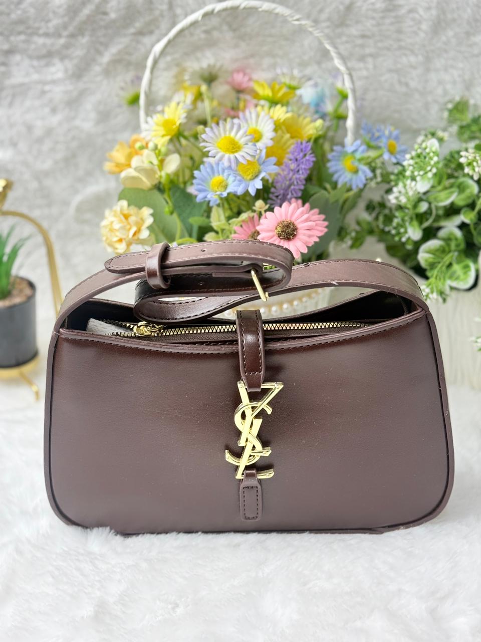 Soft Leather Trendy Underarm Bag – YSL Style