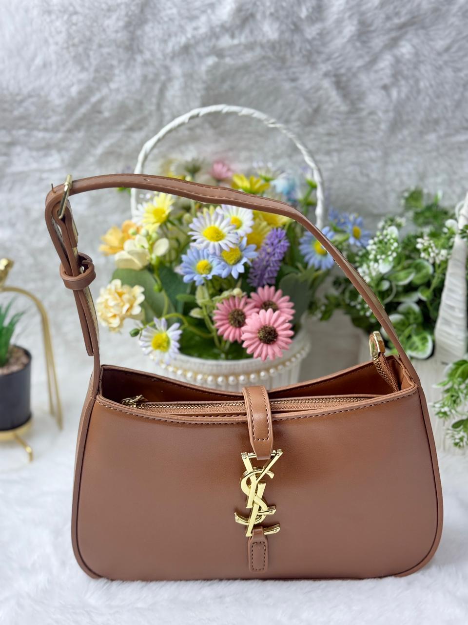 Soft Leather Trendy Underarm Bag – YSL Style