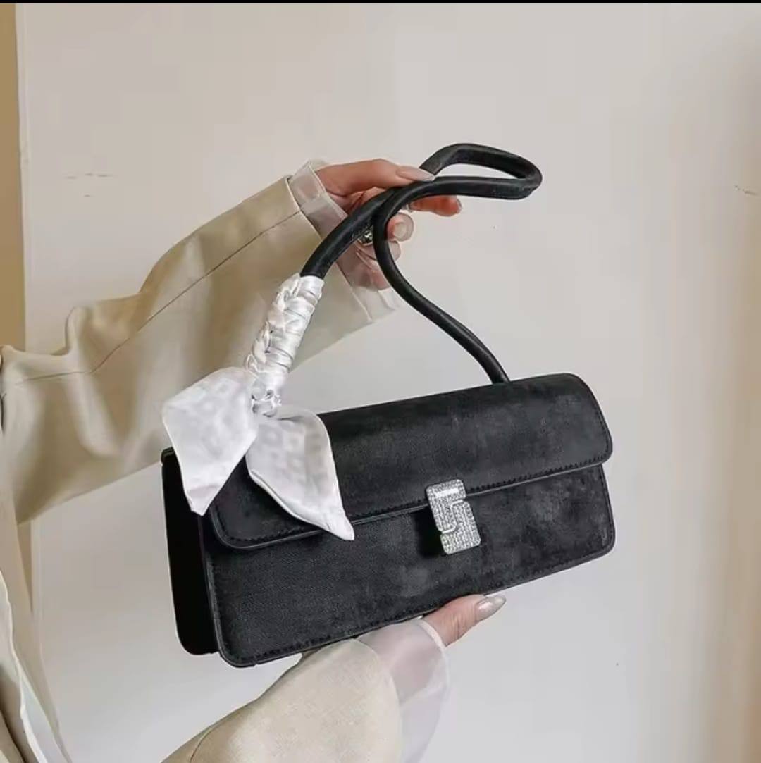 Trend Baguette Silk Scarf Bag