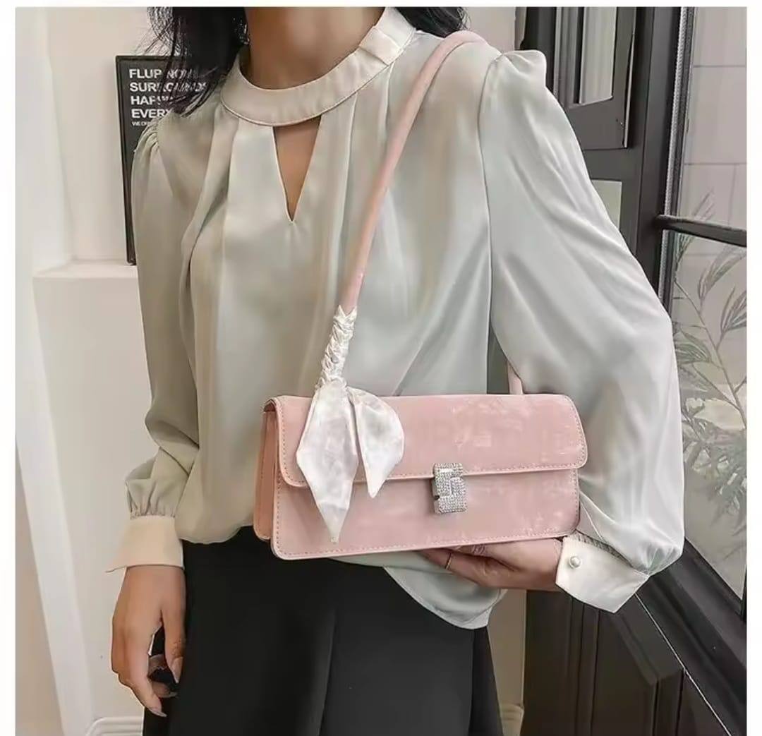 Trend Baguette Silk Scarf Bag