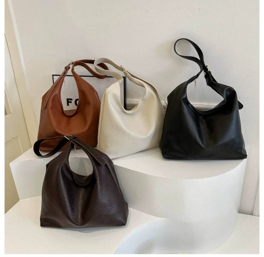 Retro Style Textured Tote Bag