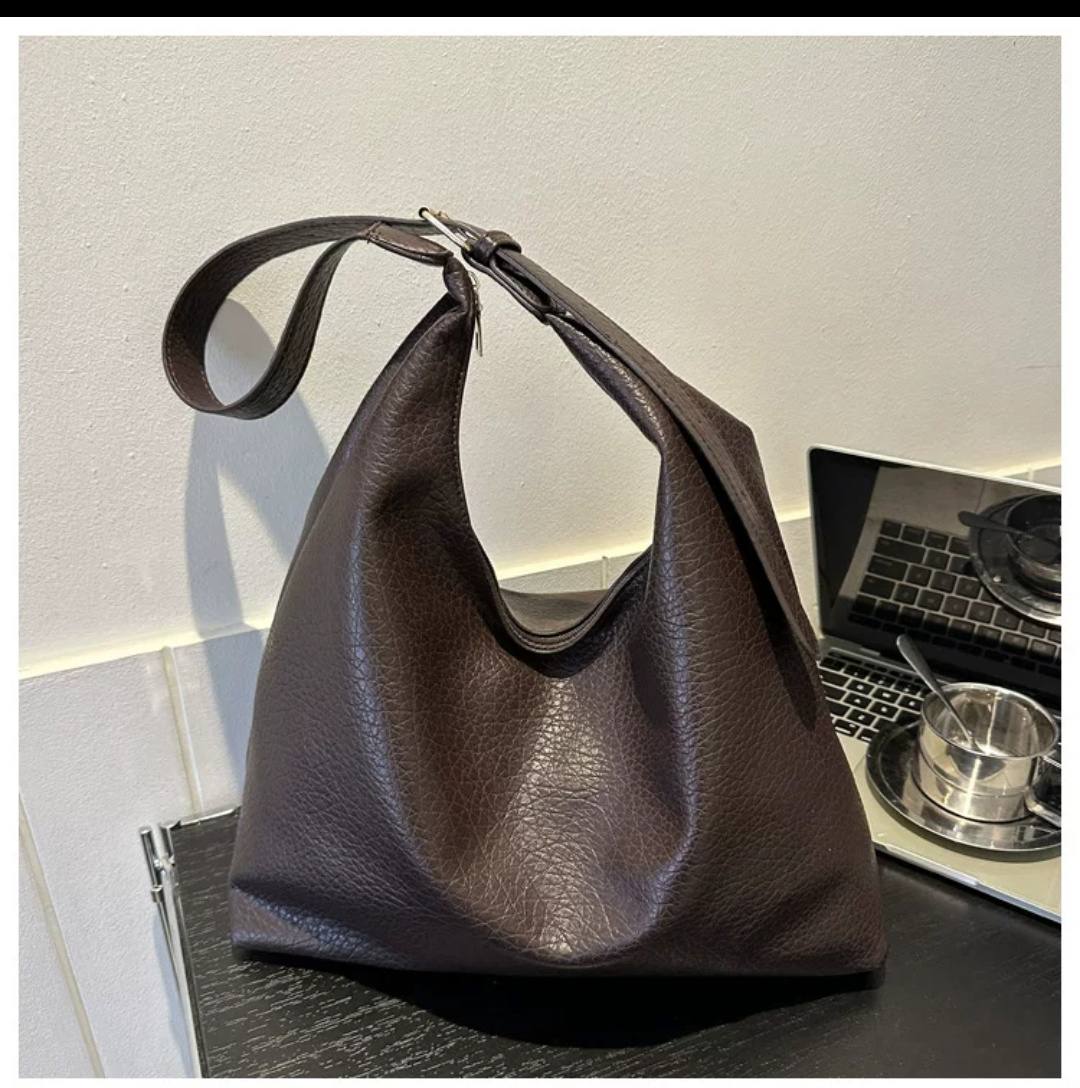 Retro Style Textured Tote Bag