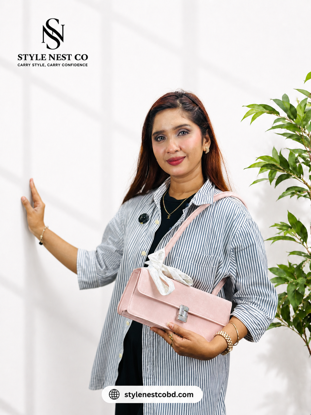 Trendy Silk Scarf Baguette Bag