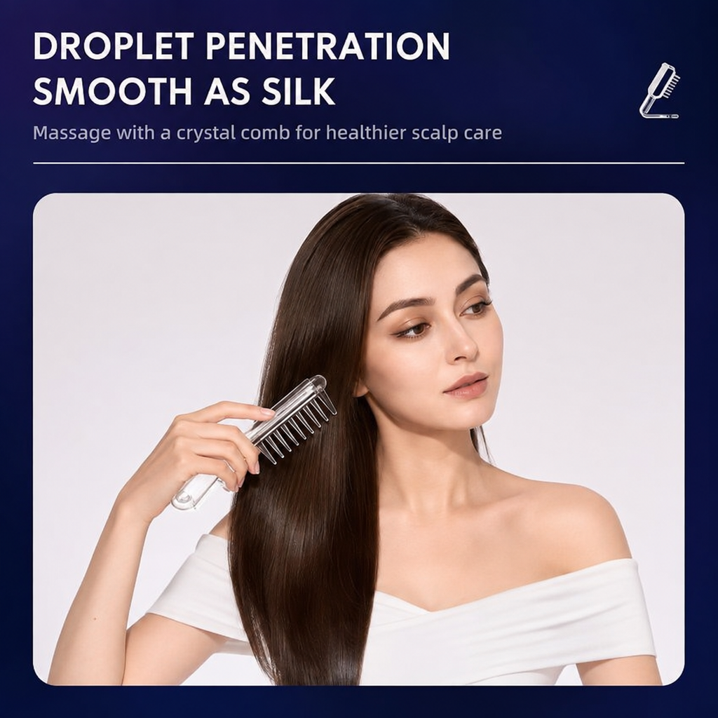 Multi-Function Anti-Frizz Hair Comb Mini Portable Head Applicator for Daily Scalp Massage Hair Care Use