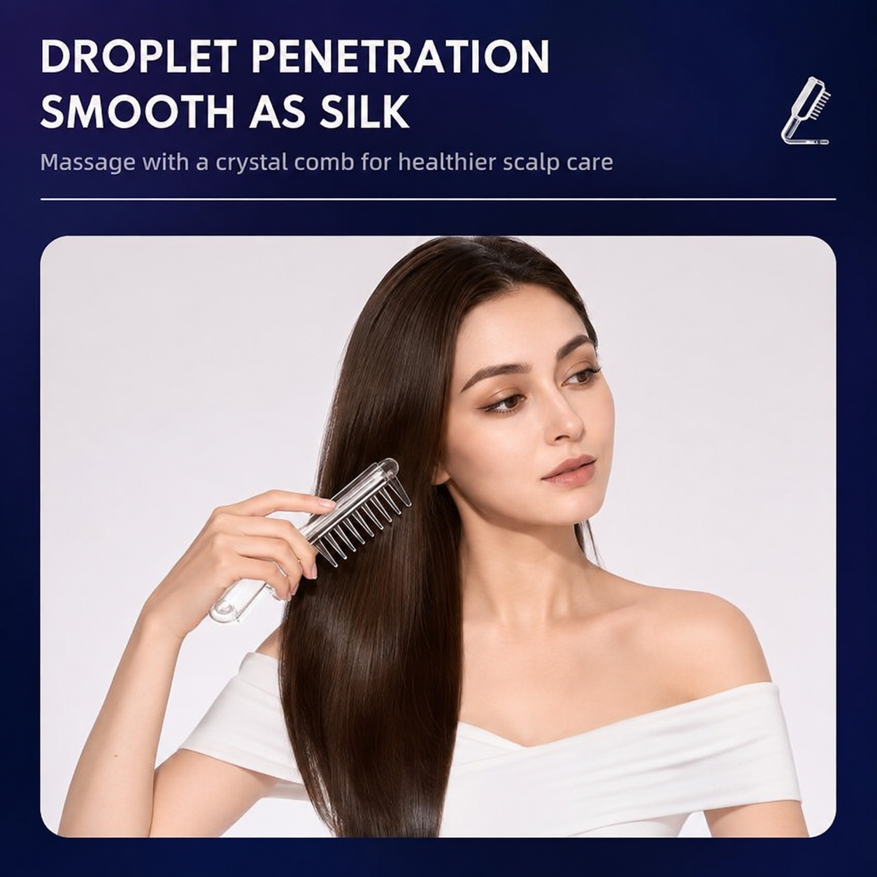 Multi-Function Anti-Frizz Hair Comb Mini Portable Head Applicator for Daily Scalp Massage Hair Care Use