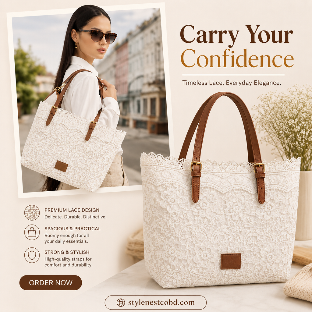Lace Woven Bag Flower