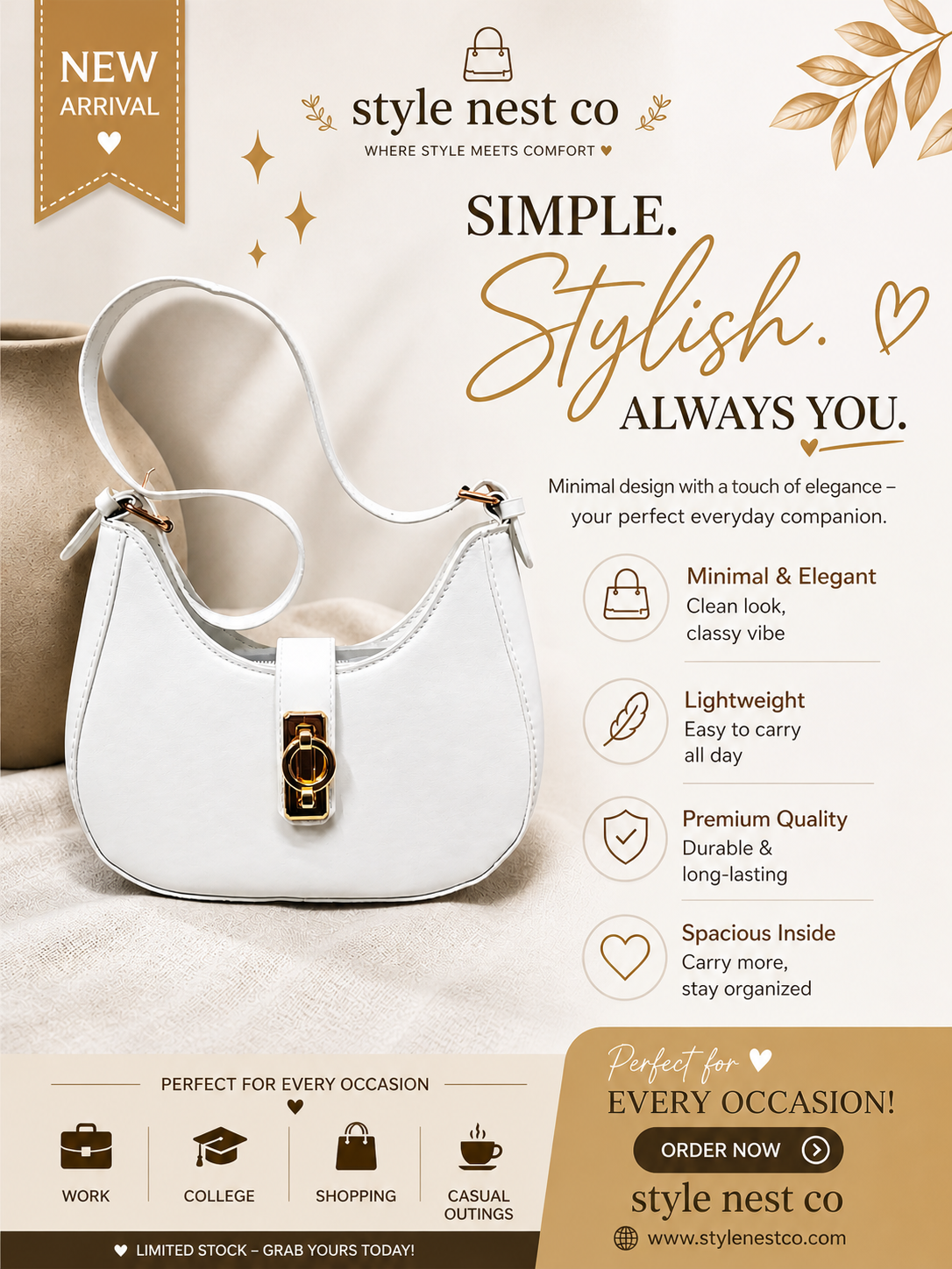 Summer Elegant Textured Underarm Shoulder Bag for Women 2026 New Fashion Premium Saddle Bag Stylish Ladies Handbag