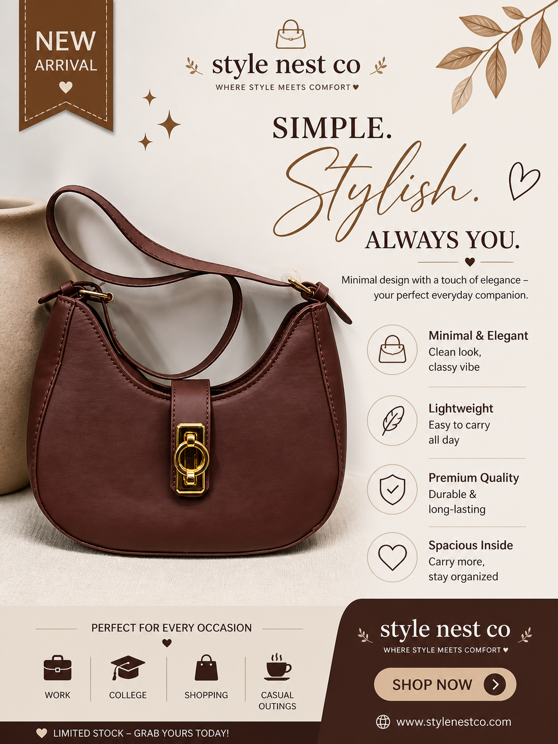 Summer Elegant Textured Underarm Shoulder Bag for Women 2026 New Fashion Premium Saddle Bag Stylish Ladies Handbag
