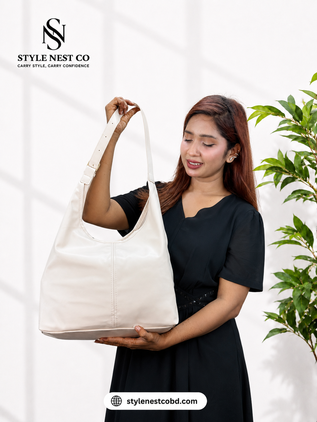 Vintage Textured Button Bag