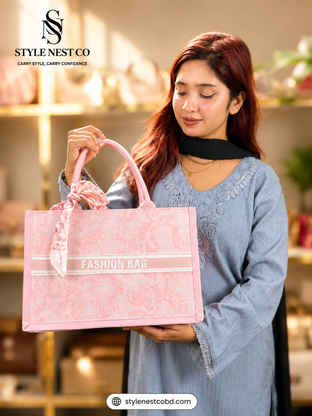 Large Capacity Embroidered Tote Bag Women's