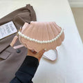 Korean Shell Shaped Crossbody Shoulder Bag with Pearl Chain – Spring New Fashion