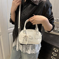 Summer Pearl Bow Small Square Shoulder & Crossbody Bag for Women