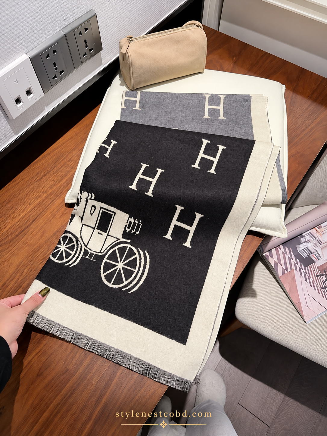 Élan Heritage Horse Cotton Shawl
