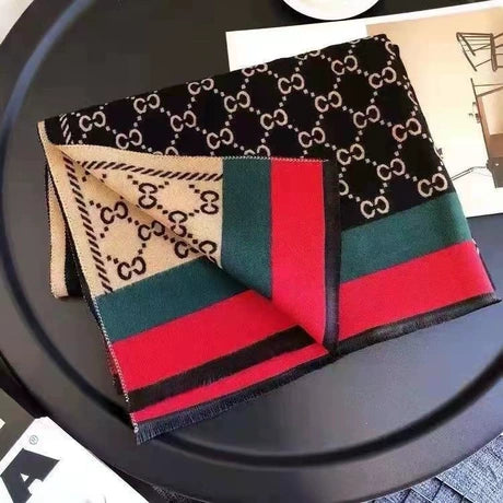 Royal Monogram Stripe Cotton Shawl ( N-GI)
