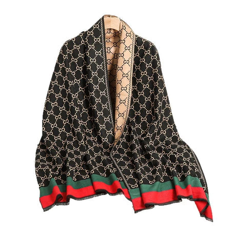 Royal Monogram Stripe Cotton Shawl ( N-GI)