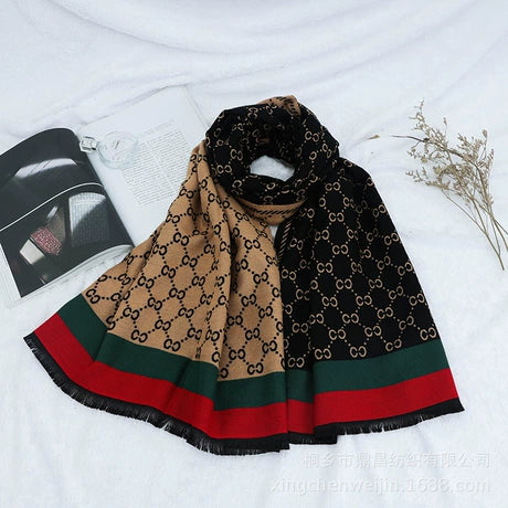 Royal Monogram Stripe Cotton Shawl ( N-GI)