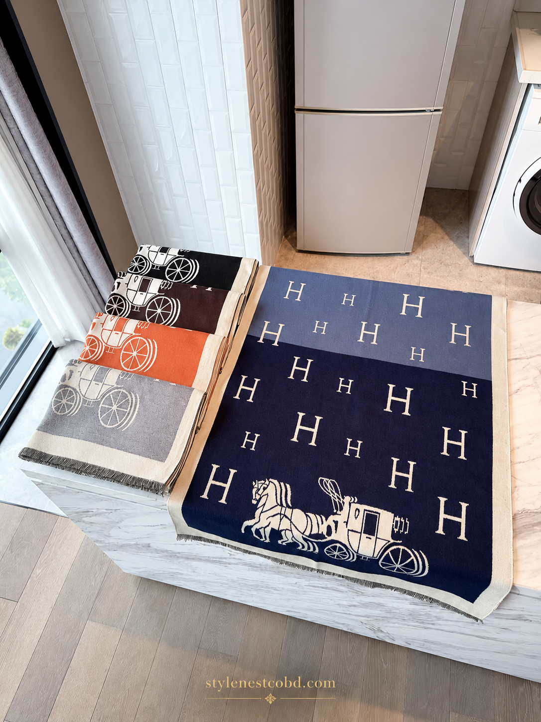 Élan Heritage Horse Cotton Shawl