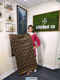 Cocoa Monogram Classic Cotton Shawl(FF)