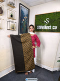 Mocha Maze Signature Cotton Shawl (LV)