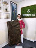 Cocoa Alphabet Art Cotton Shawl (ABC)