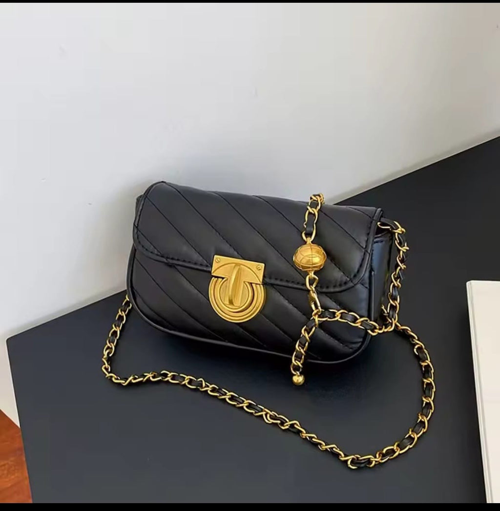 PU Leather Chain Shoulder Bag | Large Capacity Crossbody Underarm Bag for Women