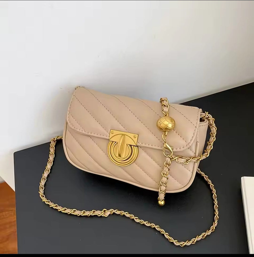 PU Leather Chain Shoulder Bag | Large Capacity Crossbody Underarm Bag for Women