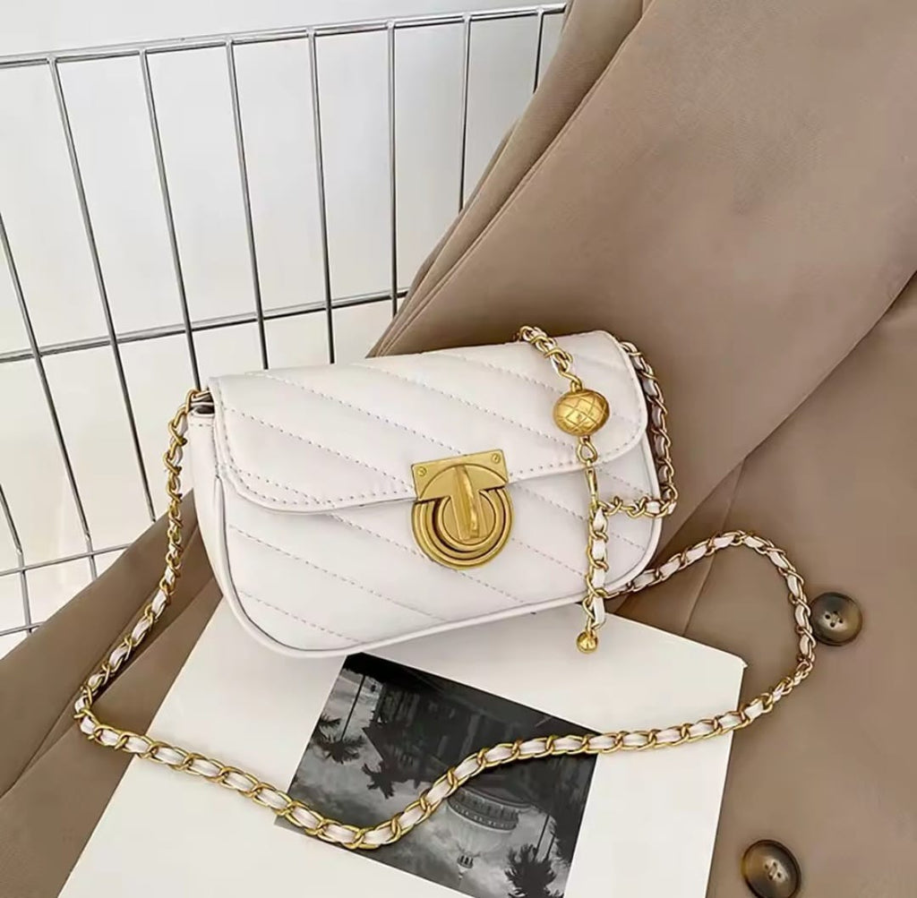 PU Leather Chain Shoulder Bag | Large Capacity Crossbody Underarm Bag for Women
