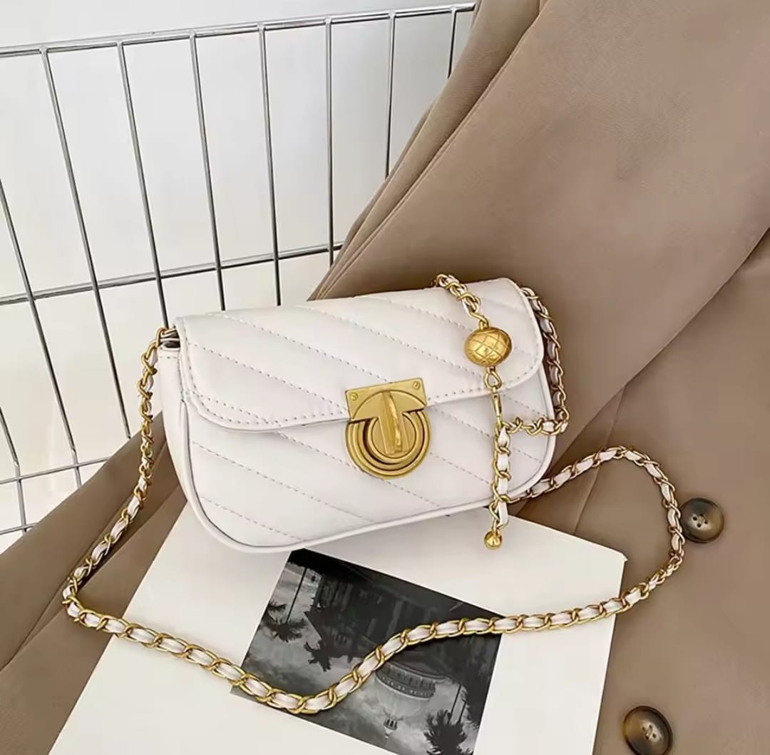 PU Leather Chain Shoulder Bag | Large Capacity Crossbody Underarm Bag for Women