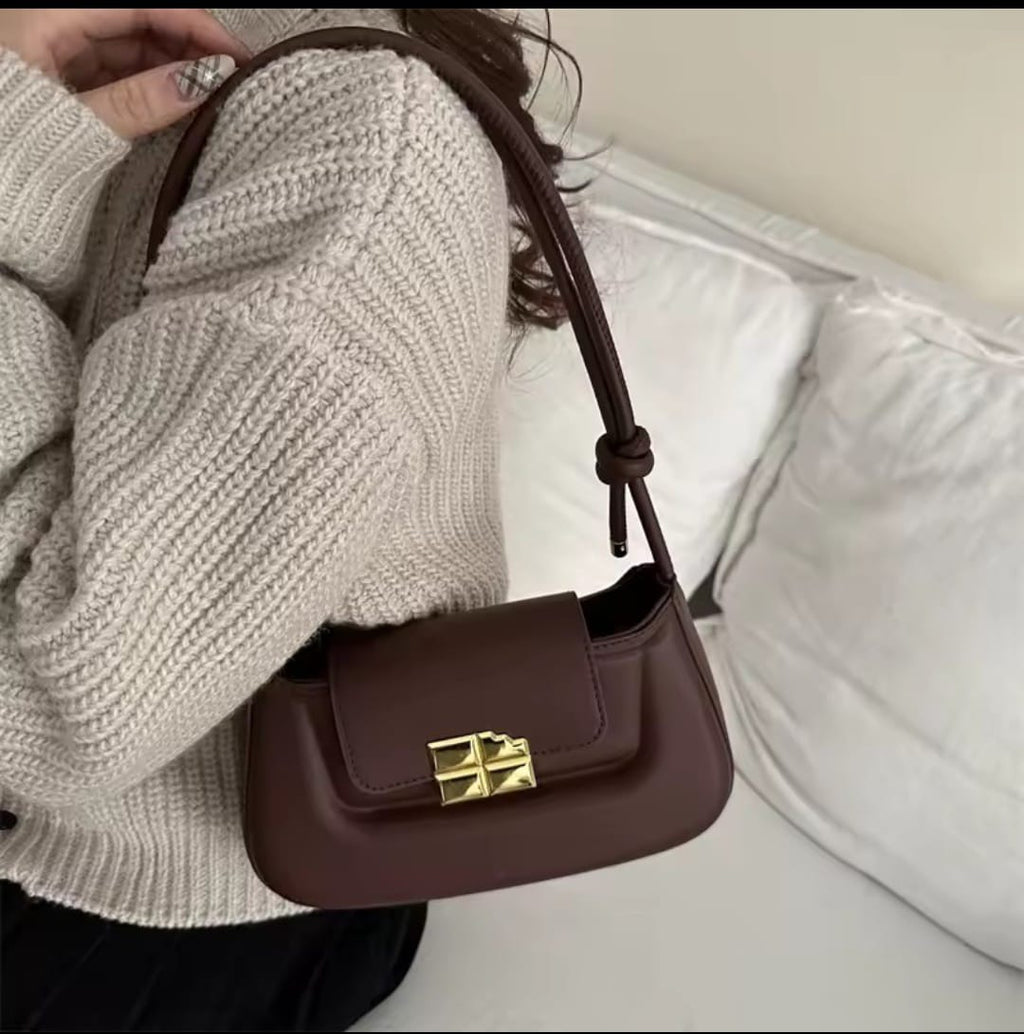 Women’s PU Leather Flap Crossbody Bag Elegant Shoulder Satchel