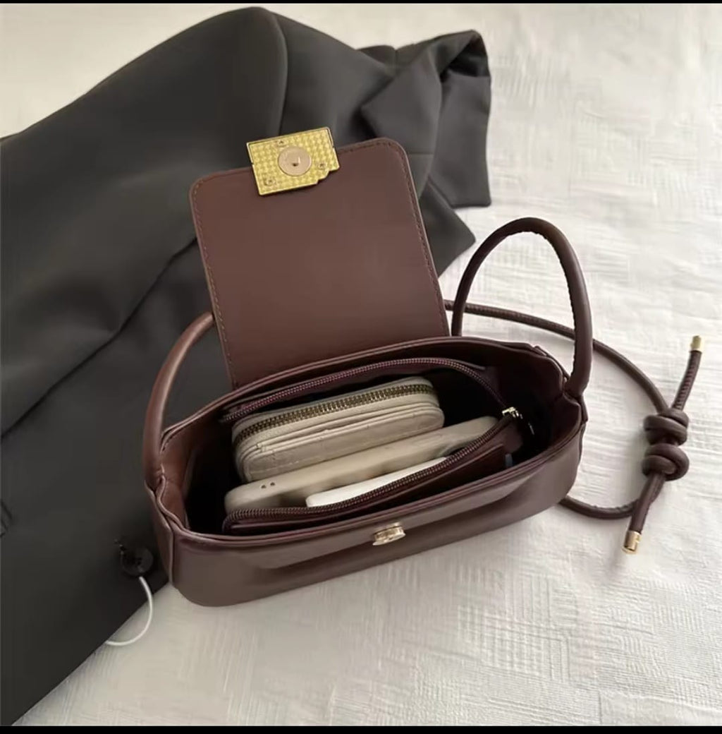 Women’s PU Leather Flap Crossbody Bag Elegant Shoulder Satchel