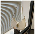 Trendy PU Leather Work Shoulder Bag – Lock Buckle Crossbody for Women