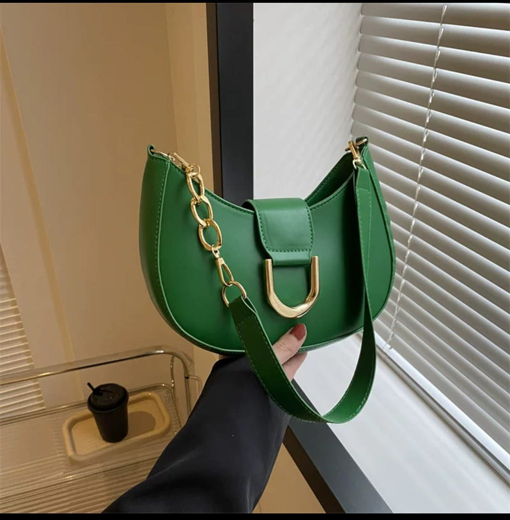 Elegant PU Leather Shoulder Bag – Stylish Underarm Purse for Women