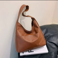Simple Retro Large Capacity Tote Shoulder Bag for Casual Commuting