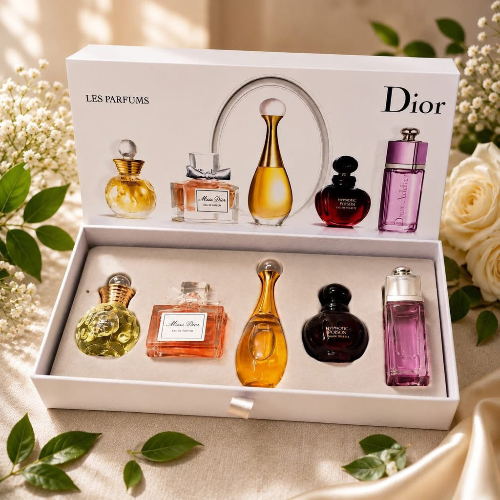Dior 5 in 1 Perfume Gift Set – Luxury Mini Fragrance Collection